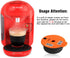 Flameer Reusable PP Coffee Capsule Pod with Slicone Lid for Bosch Tassimo Machine, Make Your Favorite Coffee - 180ml