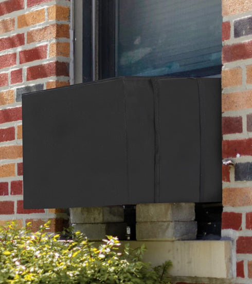 Rohuis Window Air Conditioner Covers for Outside Units - Outdoor Window AC Cover for Winter, Windproof Waterproof AC Unit Cover with Adjustable Straps, 25.6Wx21Dx17H inches