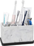 zccz Toothbrush Holder, Marble Look Electric Toothbrush and Toothpaste Holder Stand Bathroom Organizer for Toothbrush, Toothpaste, Dental Floss, Razor, Comb, Makeup Brushes and More
