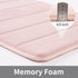 ROSMARUS Memory Foam Bath Rug Non Slip Absorbent Bathroom Rugs with PVC Backing Ultra Soft Bath Room Floor Mat Kitchen Runner Restroom Living Room Carpet,20?X 32?,Pink