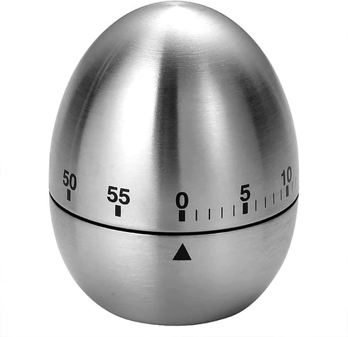 Kitchen Egg Timers for Boiling Eggs?Cute Manual Stainless Steel Metal Mechanical Visual Countdown for Cooking Timer with Loud Alarm?for School, Learning, Projects, and Exercise