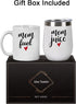 Qtencas Mom Gifts, Mom Juice Wine Tumble and Mom Fuel Coffee Mug Set, Mother's Day Birthday Christmas Gift for Mom New Mom Mother to be Wife Women, White Insulated Stainless Steel Wine Tumbler and Mug