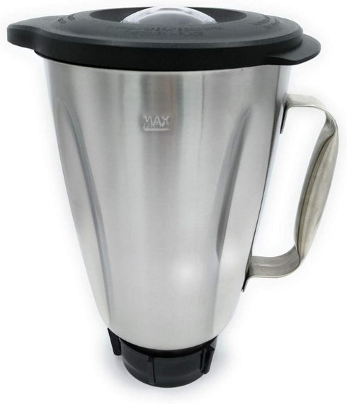 Blendin Replacement 48 ounces Stainless Steel Jar Set with Handle, Compatible with Oster & Osterizer Blenders