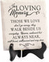 LukieJac Sympathy Gifts for Loss of Loved One In Memory of Mother Father Plaque with Wooden Stand Bereavement/Condolences/Grief Gifts-Funeral Decor Sign Sorry for Your Loss Remembrance-Poem(3 Options)