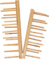 CL1949 Multifunctional Bamboo Wood Dish Rack Drain/Dry/Storage Plate Rack-Standing Kitchen Rack Cabinet Organizer (4 divisions)