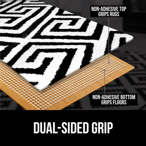 Gorilla Grip Extra Strong Rug Pad Gripper, 5x7 FT, Grips Keep Area Rugs in Place, Thick, Slip and Skid Resistant Pads for Hard Floors, Under Carpet Mat Cushion and Hardwood Floor Protection