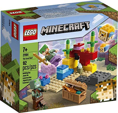LEGO Minecraft The Coral Reef 21164 Building Toy Set for Kids, Boys, and Girls Ages 7+ (92 Pieces)