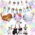 63Pcs Cat Party Decorations Cat Happy Birthday and MEOW Cat Face Banner Cat Cake Toppers Walking Cat Balloons for Pets, Cat Lover, Kids Cat Theme Birthday Party