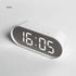 mooas Pop Mirror LED Alarm Desk Clock, LED Clock, Alarm/Snooze, Temperature Clock (Pink)