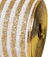 2-1/2" Wide 5 Yard Stripe Wired Edge Ribbon Christmas Ribbon for Gifts Wrapping Wreath Tree Ornaments (63MM-Glitter Gold)