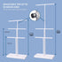 LKKL Jewelry Organizer Stand with Adjustable Extra Long Tier, 3-Tier Jewelry Holder Stand with Resin Tray, Necklace Holder, Jewelry Tree, Jewelry Tower For Earrings, Long Necklaces, Bracelets and Rings- White