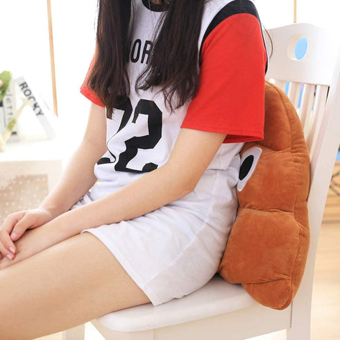 YINGGG 32cm Poop Plush Pillow Round Triangle Emotion Cushion Cute Decorative Stuffed Toy Brown Gifts for Kids and Friends