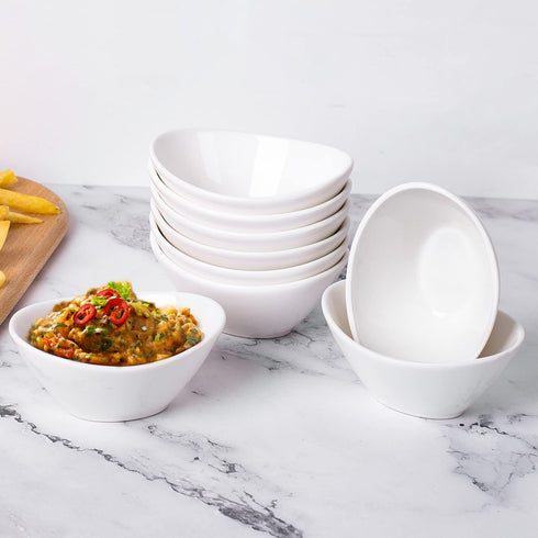 Taeochiy 8 Pack Ceramic Dipping Bowls, 3 Oz Soy Sauce Dish, Gravy Boat Sauce Bowls, Dip Bowl, Sauce Dish for BBQ and Party