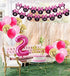 Cartoon Mouse Theme 2nd Birthday Decorations for Girls, Oh Twodles Number 2 Foil Balloon, Happy Birthday Banner and Cartoon Mouse Theme Cake Topper for Mouse Second Birthday Party Supplies