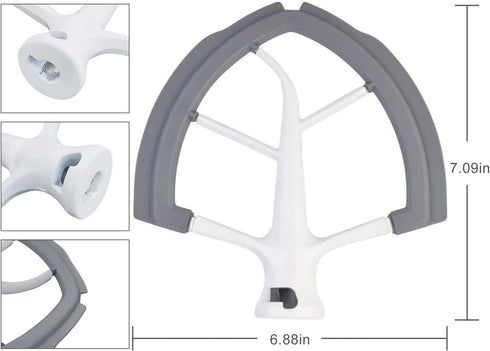 Flex Edge Beater for Kitchenaid 6 Quart Bowl- Lift Stand Mixer, Beater Paddle with Scraper for 6 QT Bowl- Lift Mixers, Attachments for Mixer 6 qt