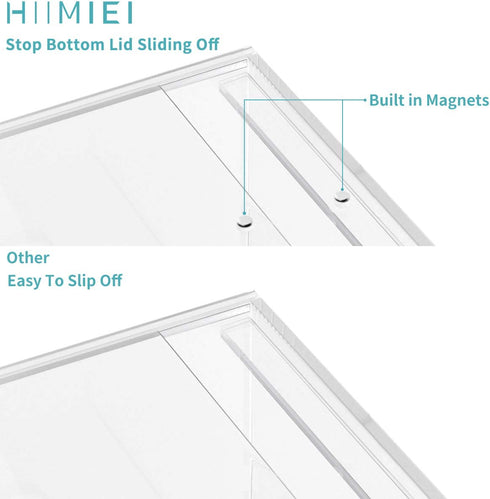 HIIMIEI Acrylic Tissue Box Cover 5.4x5.4x5.4'' Clear Tissue Holder Napkin Dispenser for Home Office Restaurant-Clear