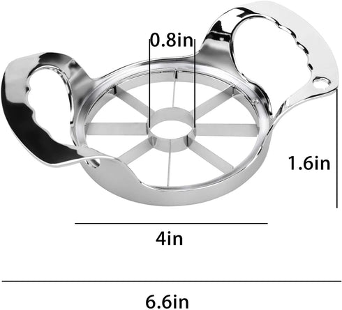 Heavy Duty Apple Corer Slicer, 8 Blade Stainless Steel Commerical Fruit Cutter Kitchen Utensils Gadget for Apple, Pear, Potato Wedge, 4 inch diameter
