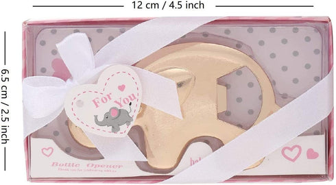 DAJAMAI 12 Pack Bottle Opener Baby Shower Party Favor for Guests Elephant Shaped Bottle Opener Baby Shower Favors Birthday Bridal Shower Souvenirs Wedding Favor Gift (Pink - Elephant, 12)