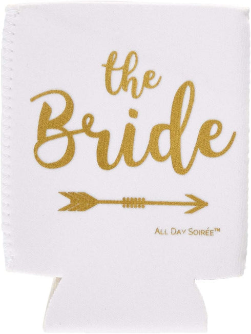 Bride Tribe Bachelorette Party Skinny Can Sleeves - Insulated Neoprene Drink Holders, Fit Slim Spiked Hard Seltzer Beer Cans Bridal Shower Decorations, Supplies, Favors (Navy Blue)