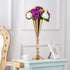 2 Pcs Tabletop Metal Wedding Flower Trumpet Vase, Table Decorative Centerpiece, Artificial Flower Arrangements for Anniversary Ceremony Party Birthday Event Aisle Home Decoration (Gold)