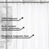 N&Y HOME Extra Long Shower Curtain or Liner 72" W x 108" H - Hotel Quality, Washable Fabric, White Bathroom Curtains with Grommets, 72x108