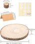 Caydo 10-12 Inch Wood Cake Stand Large Wood Slices Serving Tray for Table Centerpiece, Wedding Cake and Cheese Board