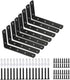 WINKER Corner Brace 16Pcs Shelf Bracket Heavy Duty Matte Black Steel L WINKER Corner Brace, Decorative Joint Angle Bracket for Shelf 5 InchX3 Inch Shelves Wall Hanging Bracket with Screws(16PCS))
