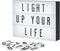 Eutuxia Cinematic Light Box with Letters - LED Light Box, Room Decor Sign, Marquee Light Up Sign - Personalized A4 White LED Letter Box with Light Up Letters (2 PK)