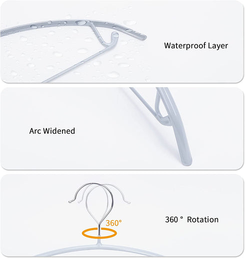 Nature Smile 10 Pack Non-Slip Suit Hanger,Coat Jacket Hangers,Sweater Hangers,PVC-Coating Metal Hangers for Pants,Shawls,Belts,Bras - Dimple & Crease Free T-Shirt Hangers,Silvery Grey Color