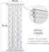 Topfinel Sheer French Door Window Curtains 25x72 Inches Sidelight Curtains for Front Door Tieback Included, White Grey, 2 Panels