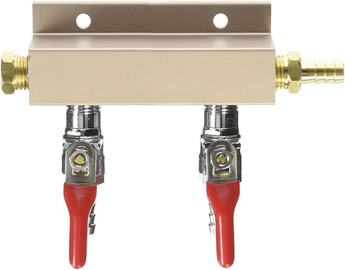 Draft Warehouse CPG222 Air Distributor 5/16", CO2 Manifold (Select 2 , 3 or 4 Way) (2 Way)