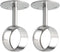 Alise 2-Inch Dia Shower Curtain Closet Rod Holder Pipe Flange Socket Ceiling Mount Bracket Fitting Parts Supports,Stainless Steel Brushed Nickel 2 Pcs