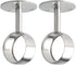 Alise 2-Inch Dia Shower Curtain Closet Rod Holder Pipe Flange Socket Ceiling Mount Bracket Fitting Parts Supports,Stainless Steel Brushed Nickel 2 Pcs