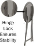 Folding Bar Stools Heavy-Duty 18-Inch Stool with 300lb Capacity and Padded Seats for Dorm, Recreation or Game Room by Lavish Home (Gray)