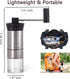 LHS Manual Coffee Grinder Stainless Steel Portable Hand Crank Coffee Mill Grinder Ceramic Conical Burr with Adjustable Coarseness for Home, Office or Traveling