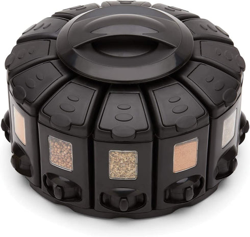 Kitchen Art Select-A-Spice Auto-Measure Pro Carousel 12 Compartments Black 9.5 x 9.5 x 6.5 inches
