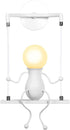KAWELL Humanoid Creative Wall Light Adjustable Swing Metal Bedside Wall Lamp Modern Decor Wall Sconces Lighting Cartoon Doll Gift Wall Lamps LED Wall Light Fixtures Max 60W E26 White