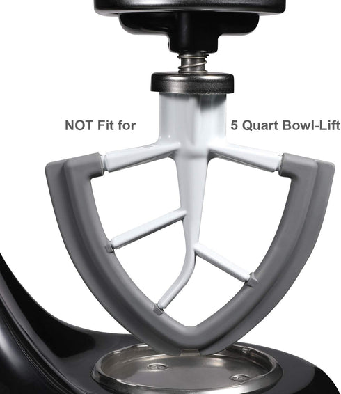 Flex Edge Beater for KitchenAid Tilt-Head Stand Mixer, 4.5-5 Quart Flat Beater Paddle with Flexible Silicone Edges Bowl Scraper