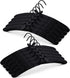 JS HANGER Padded Hanger for Sweaters - 17 Inch Extra Large Heavy Duty Satin Covered Coat Hangers No Shoulder Bump for Women Clothes, Sweaters, Dresses, Clothing, Weddings, Lingerie Pack of 10 , Black