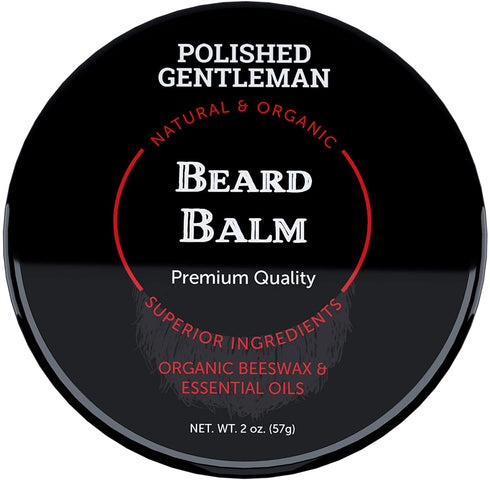 Beard Balm for Men and Mustache Wax - Medium Hold Beard Wax with Beard Oil for Men - Made With Beeswax for Easy Styling - Polishes, Softens and Conditions Beard and Mustache - Itch Free Beard Care 2oz
