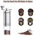 AVNICUD Manual Coffee Grinder, Hand Coffee Grinder with Adjustable Conical Ceramic Burr, Triangular and with Foldable Handle Mill for Precision Brewing