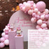 Princess Pink Balloon Arch Garland Kit-Macaron Pink Balloon Light Pink Balloon 124Pcs for Girl's Birthday,Baby Shower,Wine Party,Fiesta,Wedding,Christmas,Reception and Engagement.