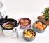 JNE Reusable Heat Resistant Food Safe Silicone Bowl/Pot for Air Fryer and Microwave (GRAY - 7.5inch in diameter)