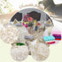 Rosette Tablecloth 50x102 Inches Satin Raised Rosettes Ivory Rectangle 3D Floral Tablecloth for Baby Shower Wedding Party Event Decoration