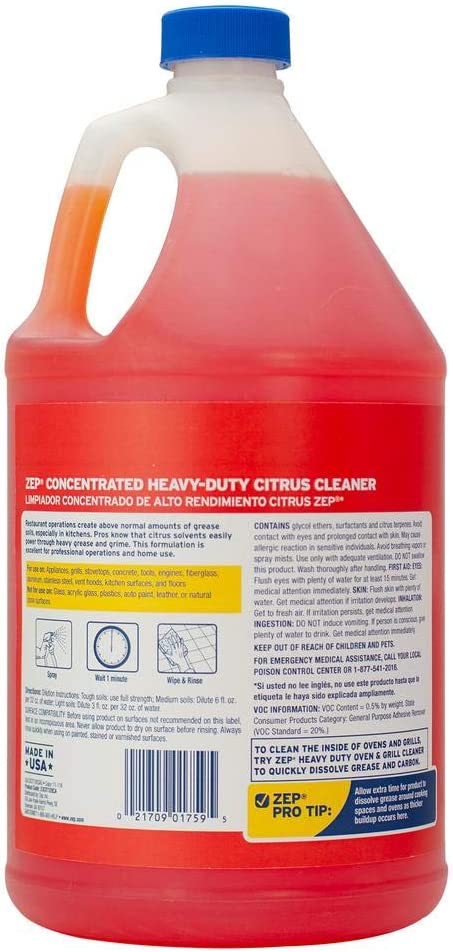 Zep Heavy-Duty Citrus Cleaner Degreaser 128 ounce ZUCIT128