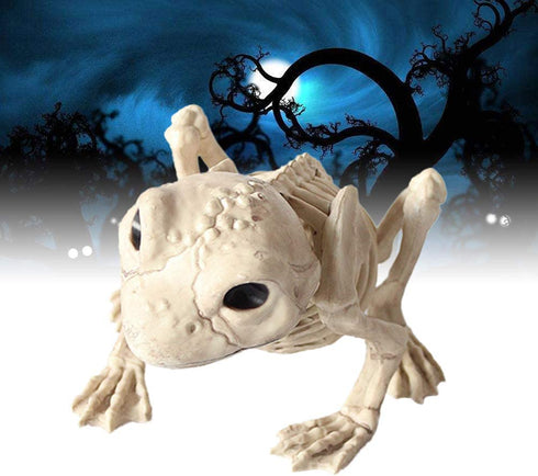 BESTOYARD 1pc Halloween Animal Scary Skeleton Props Happy Halloween Spooky Skull Animal Skeleton Frame (Frog)