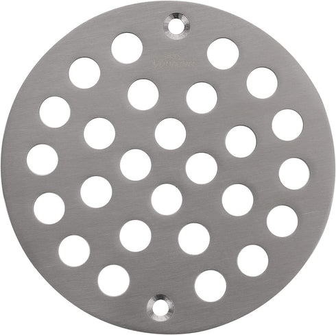 VOURUNA 4-Inch Screw-in Shower Drainer Cover Replacement Floor Strainer Floor Drain Brushed Nickel