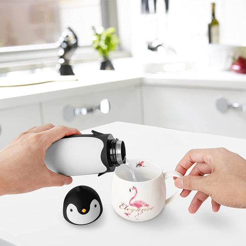Penguin Stainless Steel Vacuum Thermos Travel Mug Tea Water Bottle Coffee Flask