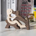 Handmade Wood Decor Sculptures, Sitting Man and Dog Statue, Carved Creative Home Office Gift Decoration Natural ECO Friendly
