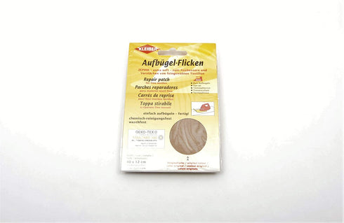 Kleiber 40 x 12 cm Cotton Iron on Repair Patch for Fine Knit Textiles, Beige